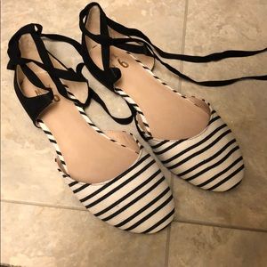 Lace up flats